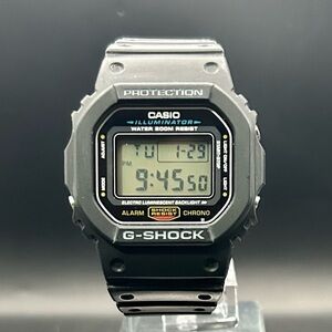 Casio G-Shock Men’s DW-5600E Black Resin Digital Watch 43mm Preowned